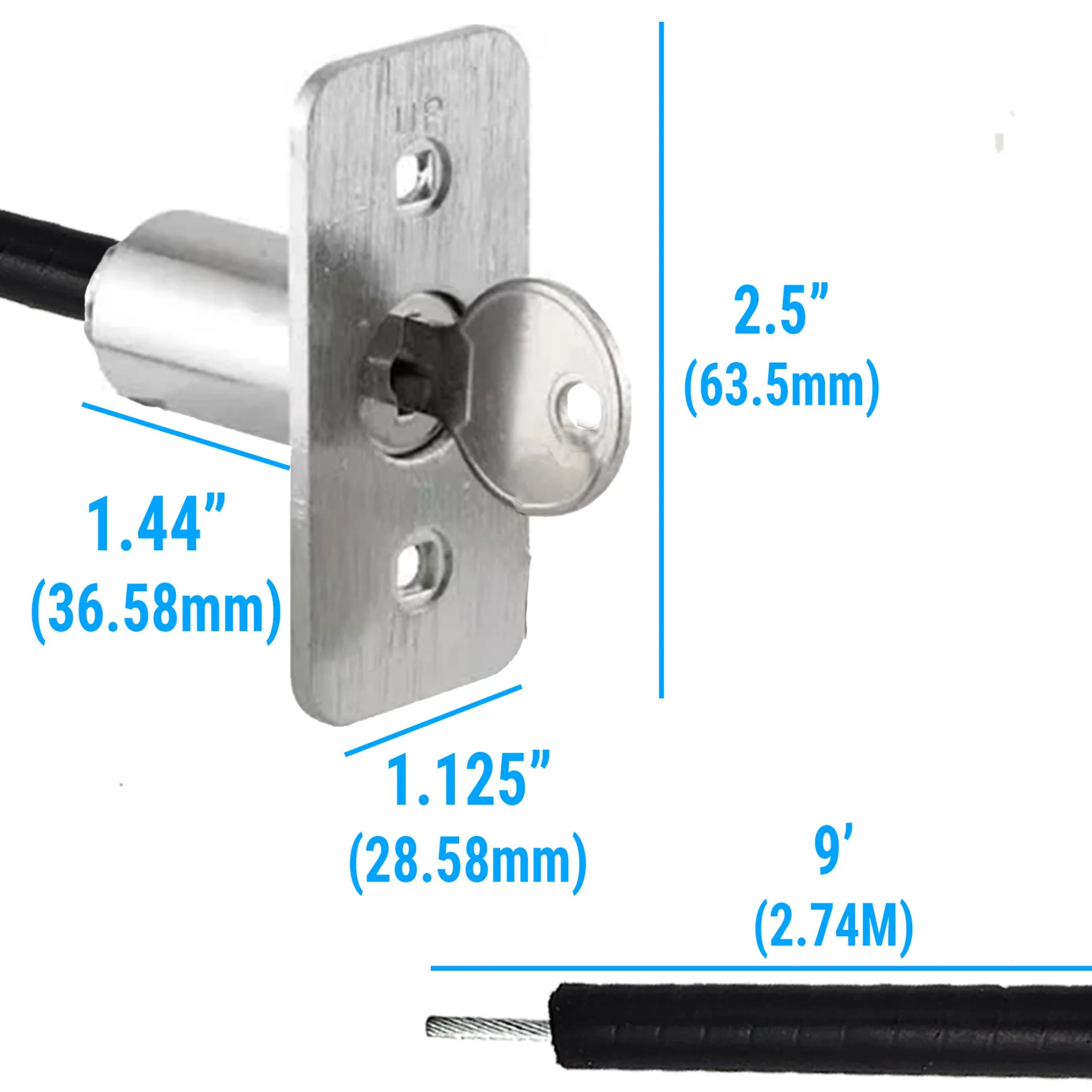 1932 Packard Light Eight Shaved Door Latch Emergency Cable Release Key Lock Trunk Hood Kit - Image 3