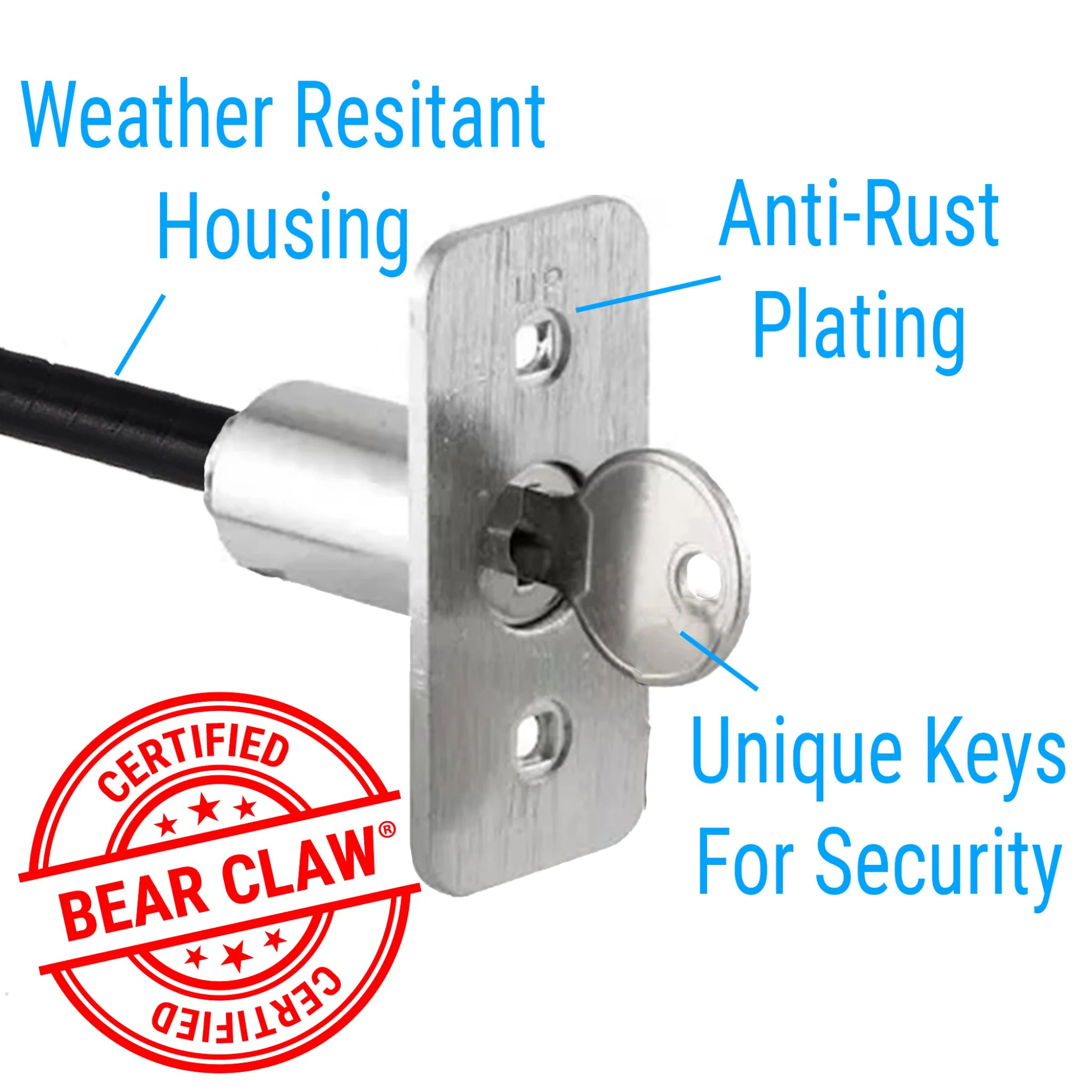 1932 Packard Light Eight Shaved Door Latch Emergency Cable Release Key Lock Trunk Hood Kit - Image 6