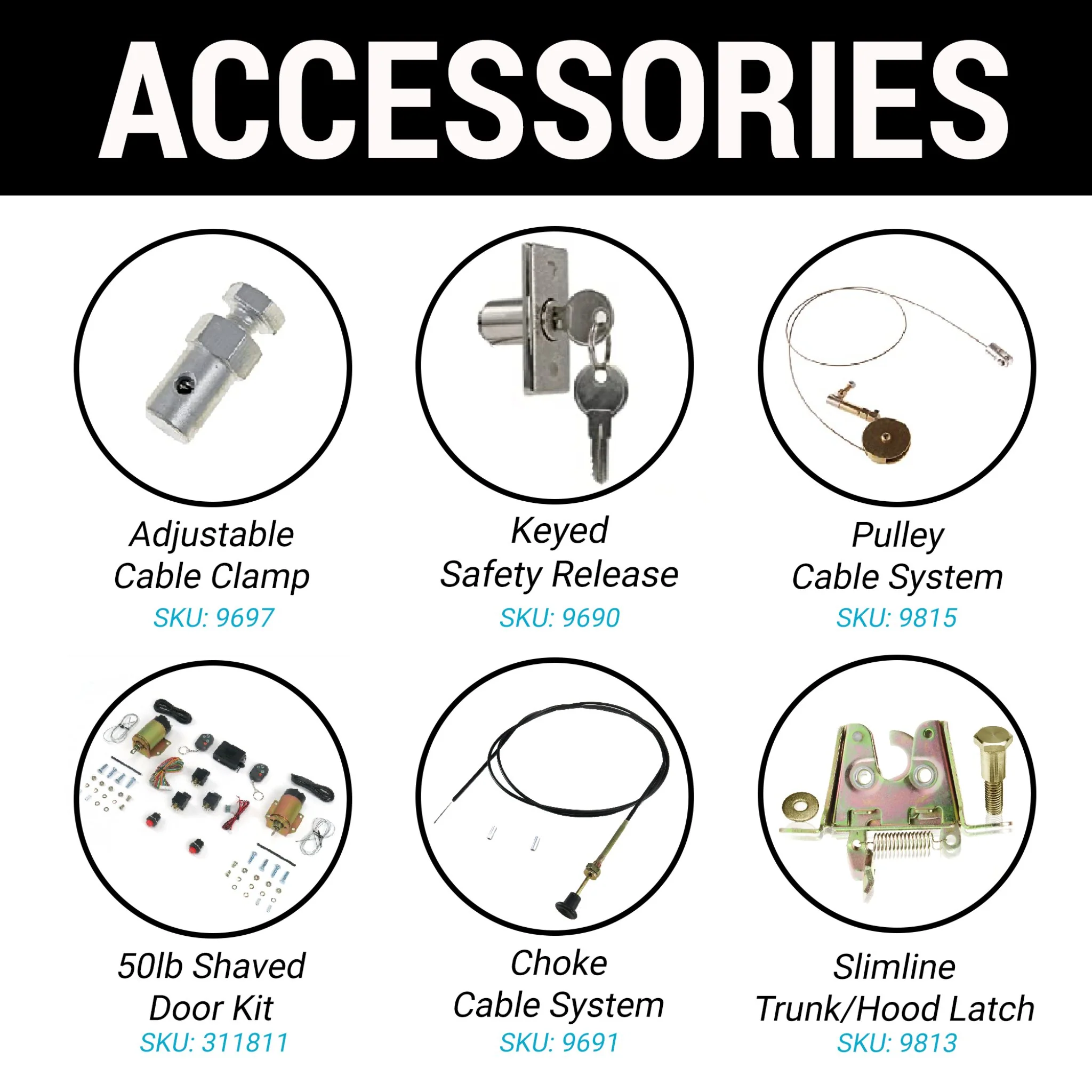 2010-2017 Chevrolet Beat 10' Shaved Door Latch Cable Extension Kit w/ Housing for Trunk Hood Solenoid - Image 6
