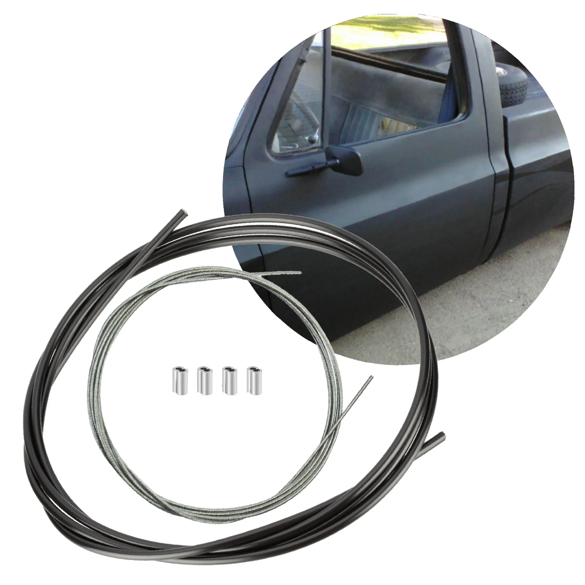 2010-2017 Chevrolet Beat 10' Shaved Door Latch Cable Extension Kit w/ Housing for Trunk Hood Solenoid - Image 7