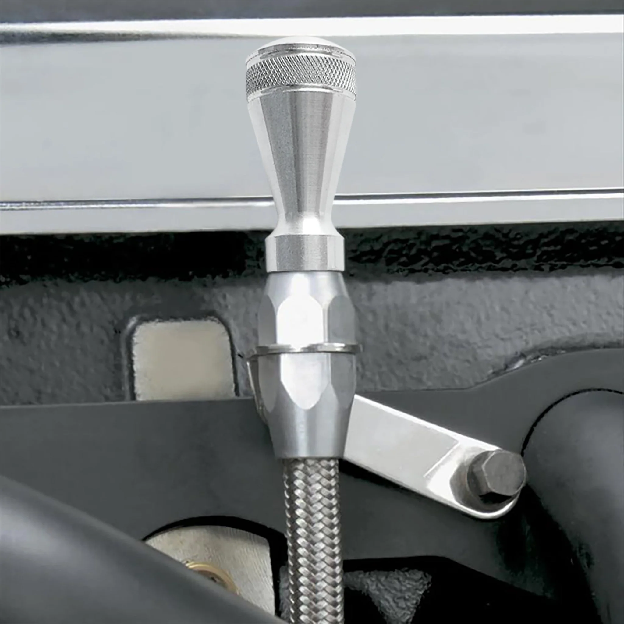 Billet Engine Oil Dipstick Ramjet / Small Block Chevy / GM Vortec Braided Steel - Image 4