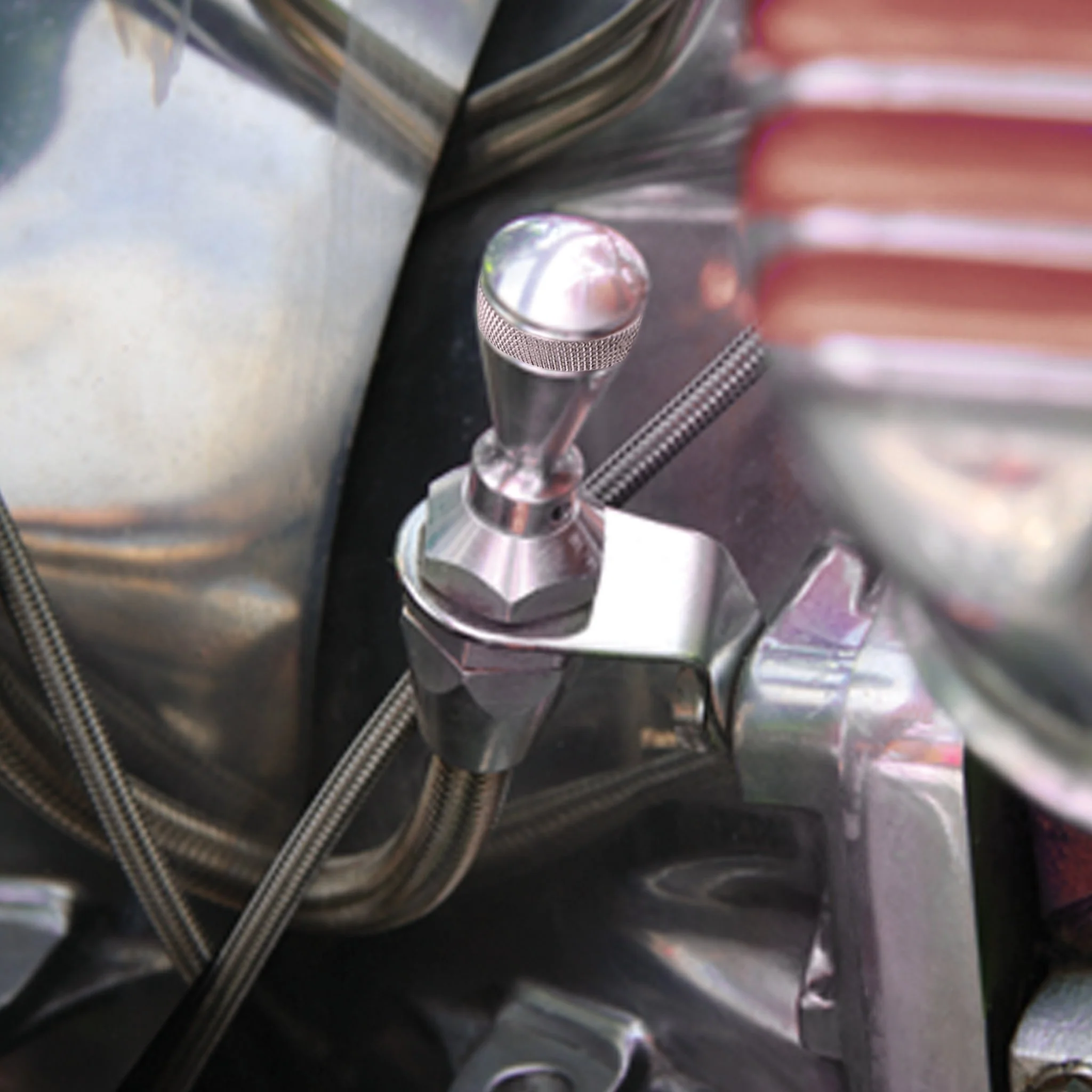 Billet Engine Oil Dipstick Ramjet / Small Block Chevy / GM Vortec Braided Steel - Image 5